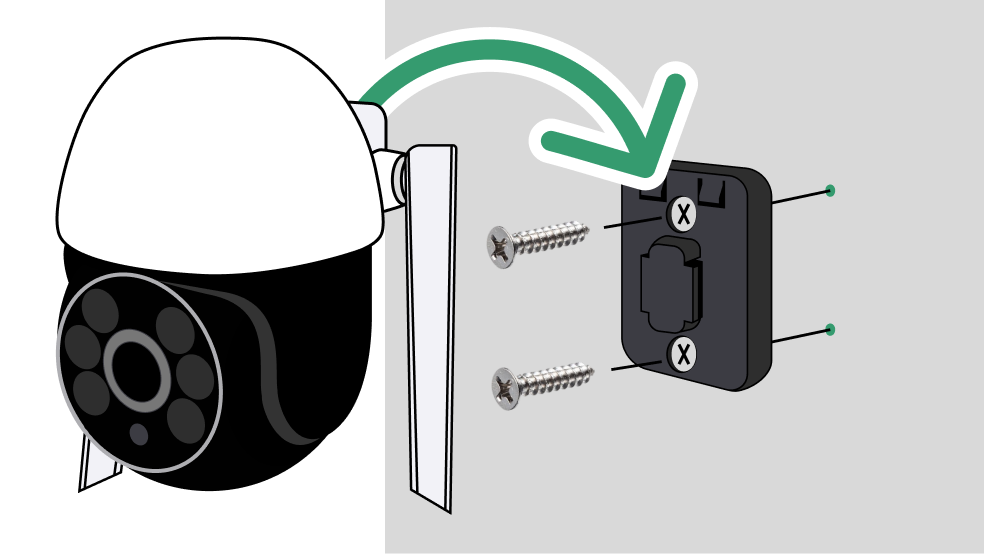 付属の設置用部品を用いた取付方法の説明