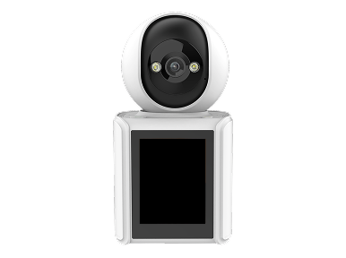 ビデオ通話カメラ1台と防犯ステッカーの画像